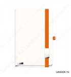 Flex/Chronos fehér/orange A/5 jegyzetfüzet, sima