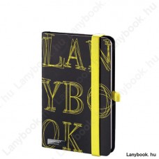 L-Y-O fekete/sárga A/6 jegyzetfüzet, vonalas