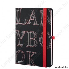 L-Y-O Reflex fekete/vörös A/5 jegyzetfüzet, vonalas