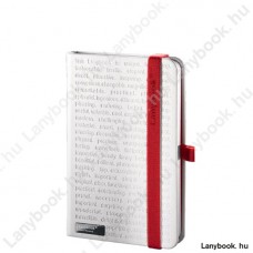 The One White vörös A/6 jegyzetfüzet, négyzethálós