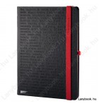 The One fekete/vörös B/5 jegyzetfüzet, négyzethálós