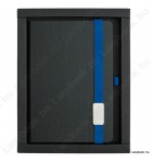 Flex/Plus A/5 vonalas jegyzetfüzet, fekete / kék gumipánttal, díszdobozban